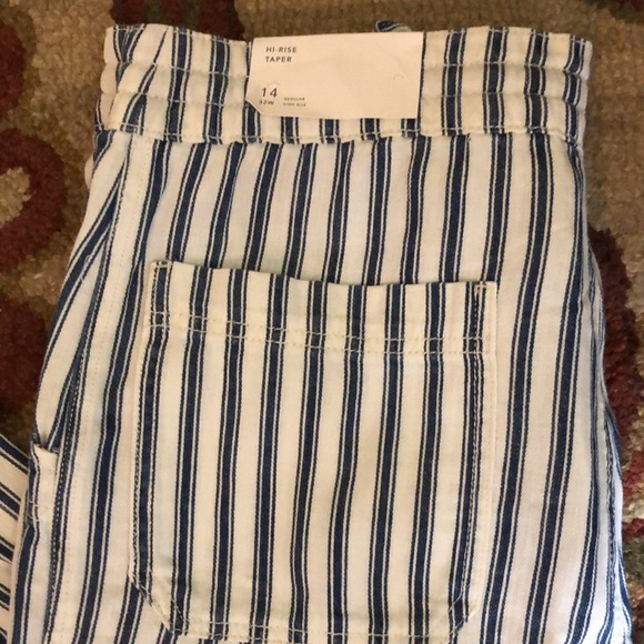 AMERICAN EAGLE OUTFITTERS Size 14 High Rise Taper Pant Classic Nautical $69 NEW - Picture 14 of 14